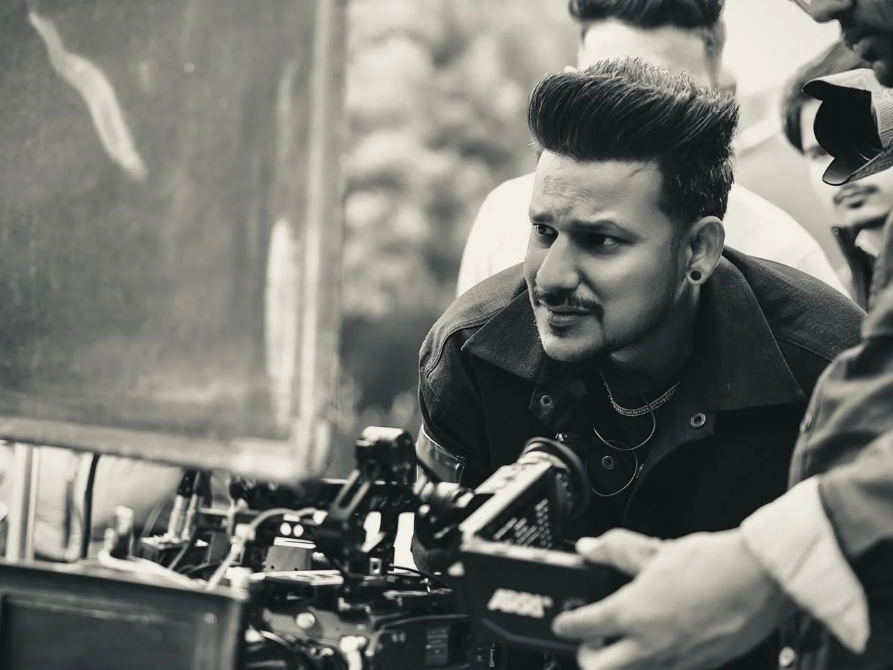 A close look at the shot, eyes on the camera