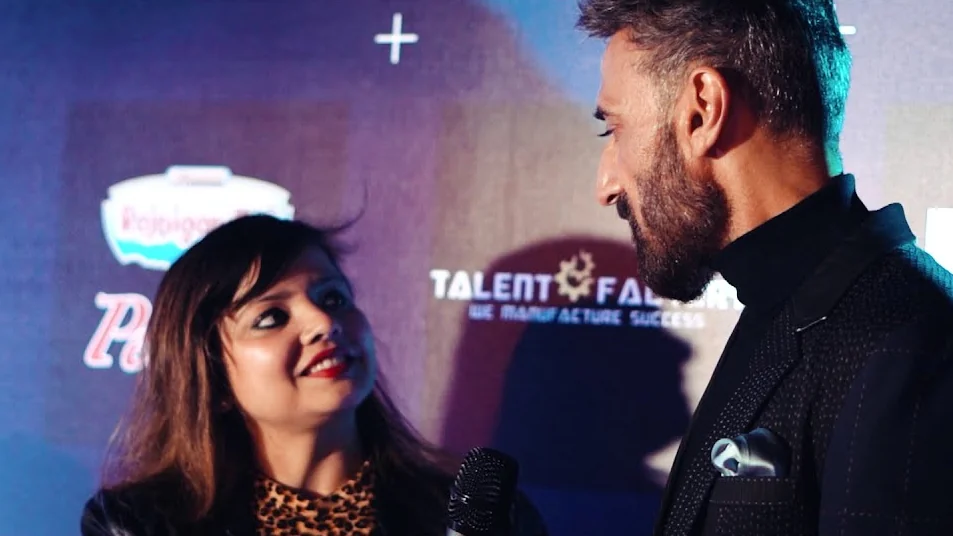 An interview on the red carpet