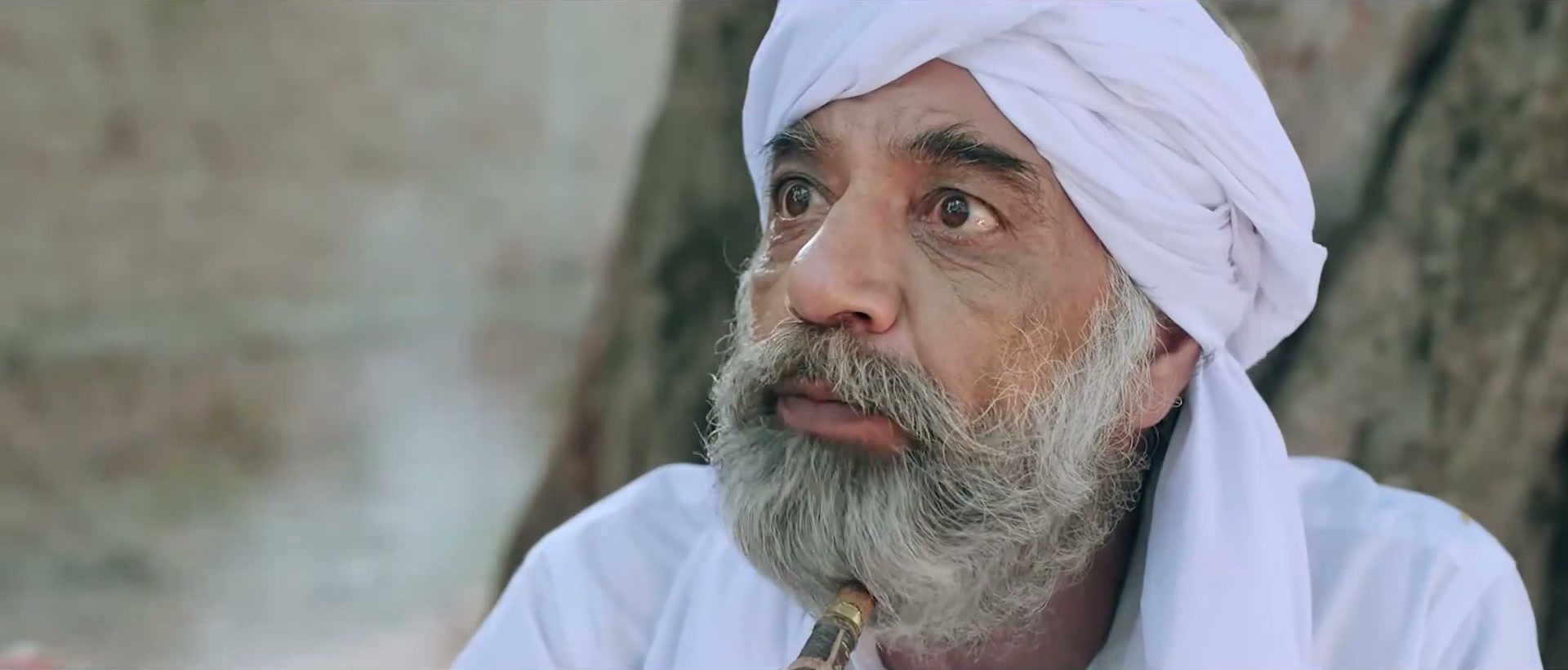Elder in a white turban, close-up
